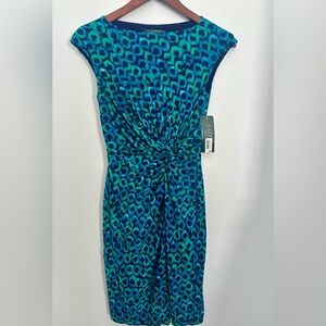 Ralph Lauren Blue and Green Patterned Dress